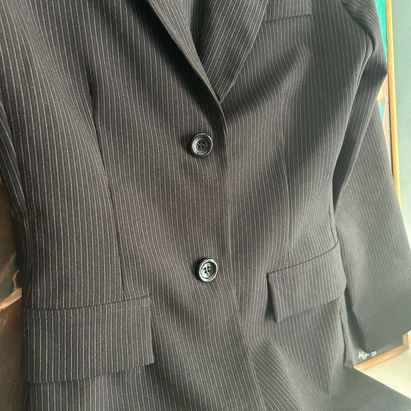 Dynamite Charcoal Pinstripe Skirt Set - Picture 13 of 16